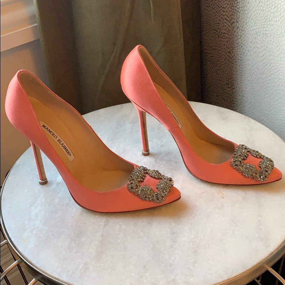 Manolo Blahnik Coral Hangisi Pump Size 38